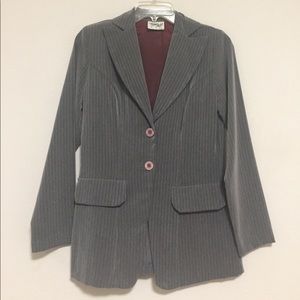 Gray striped blazer